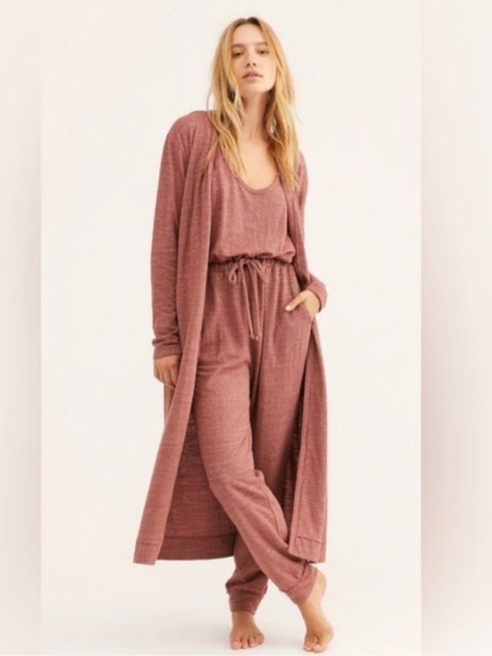 Free People Beach Bicoastal Set Jumpsuit & Cardigan